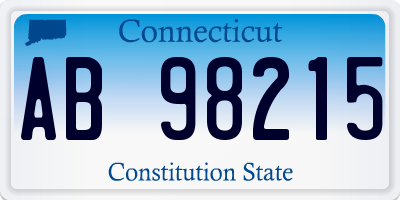 CT license plate AB98215