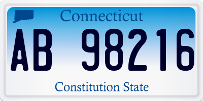 CT license plate AB98216