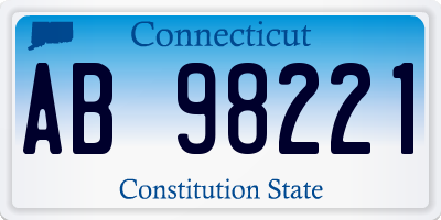 CT license plate AB98221