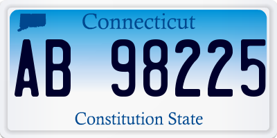 CT license plate AB98225