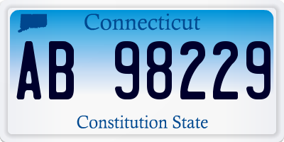 CT license plate AB98229