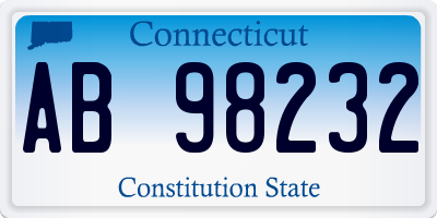 CT license plate AB98232