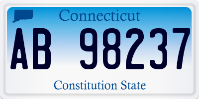 CT license plate AB98237