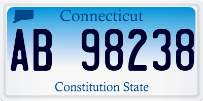 CT license plate AB98238