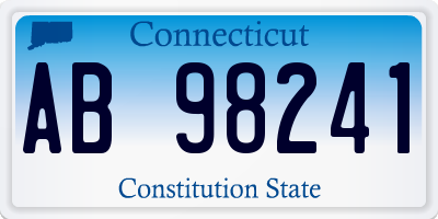 CT license plate AB98241