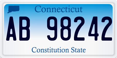 CT license plate AB98242