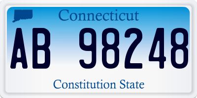 CT license plate AB98248