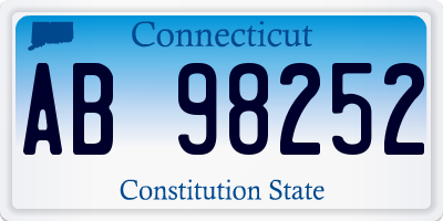 CT license plate AB98252