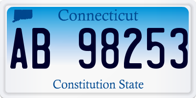 CT license plate AB98253