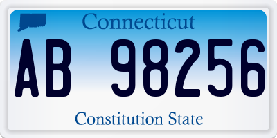 CT license plate AB98256
