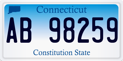 CT license plate AB98259