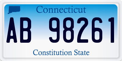 CT license plate AB98261