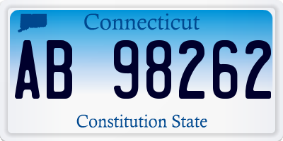 CT license plate AB98262