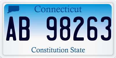 CT license plate AB98263