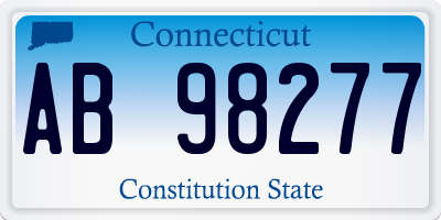 CT license plate AB98277