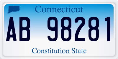 CT license plate AB98281