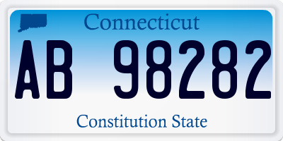 CT license plate AB98282