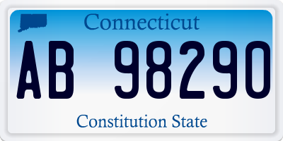 CT license plate AB98290