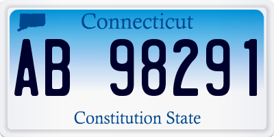 CT license plate AB98291