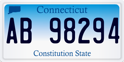 CT license plate AB98294