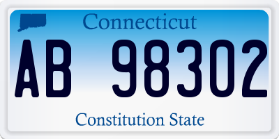 CT license plate AB98302