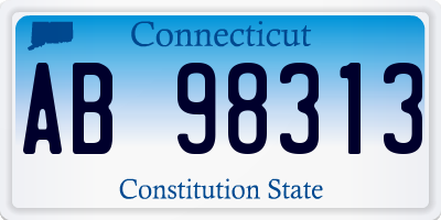 CT license plate AB98313