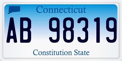 CT license plate AB98319