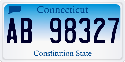 CT license plate AB98327