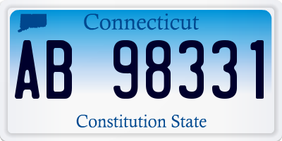 CT license plate AB98331