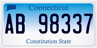 CT license plate AB98337
