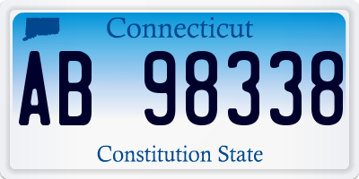 CT license plate AB98338