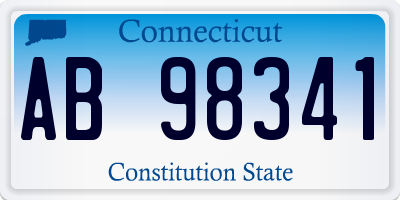 CT license plate AB98341