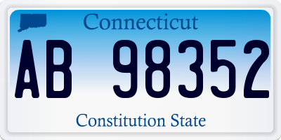 CT license plate AB98352