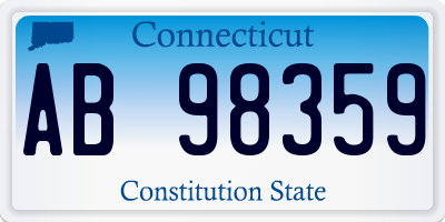 CT license plate AB98359