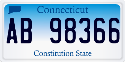 CT license plate AB98366