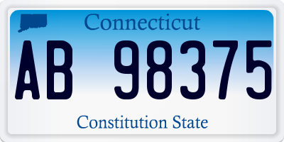 CT license plate AB98375
