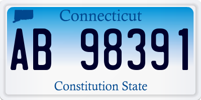 CT license plate AB98391