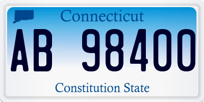 CT license plate AB98400