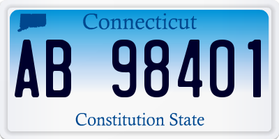 CT license plate AB98401