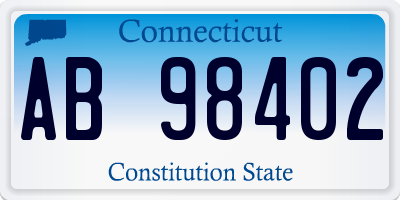 CT license plate AB98402