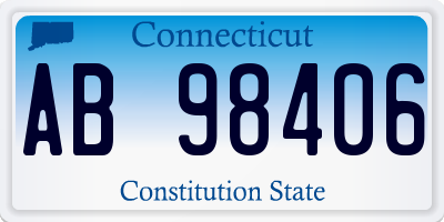 CT license plate AB98406