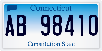 CT license plate AB98410