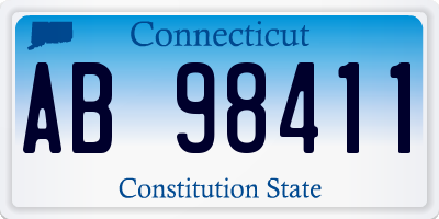 CT license plate AB98411