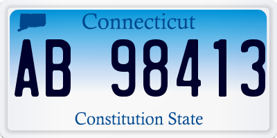 CT license plate AB98413