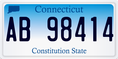 CT license plate AB98414