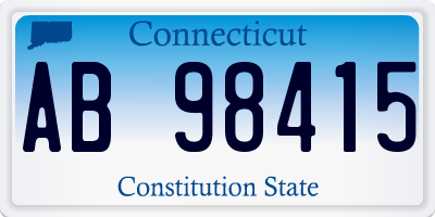 CT license plate AB98415