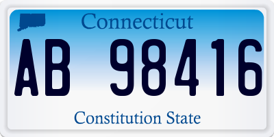 CT license plate AB98416
