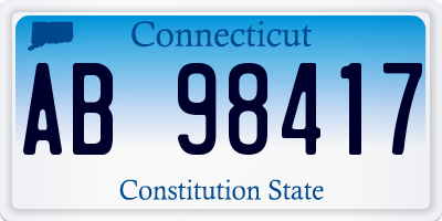 CT license plate AB98417