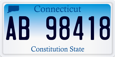 CT license plate AB98418