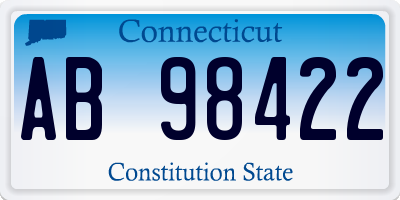 CT license plate AB98422